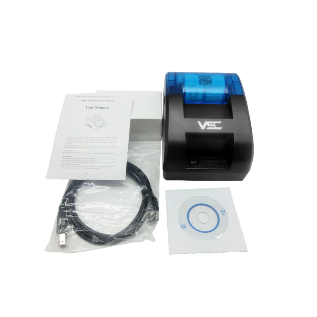 Mini Printer Thermal Bluetooth VSC TM-58V 58mm RPP02 - RJ-11 - Support Moka Gobiz Grab Semua Apps
